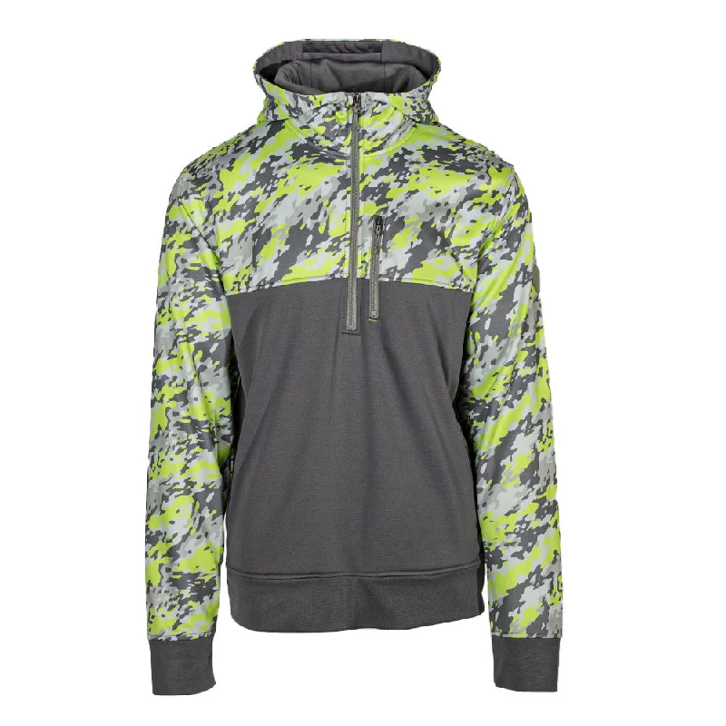 Half Zip Performance Hoodie | Geo Camo-Surge PreOrder Hoodie with Sequins Glamorous Eye-catching