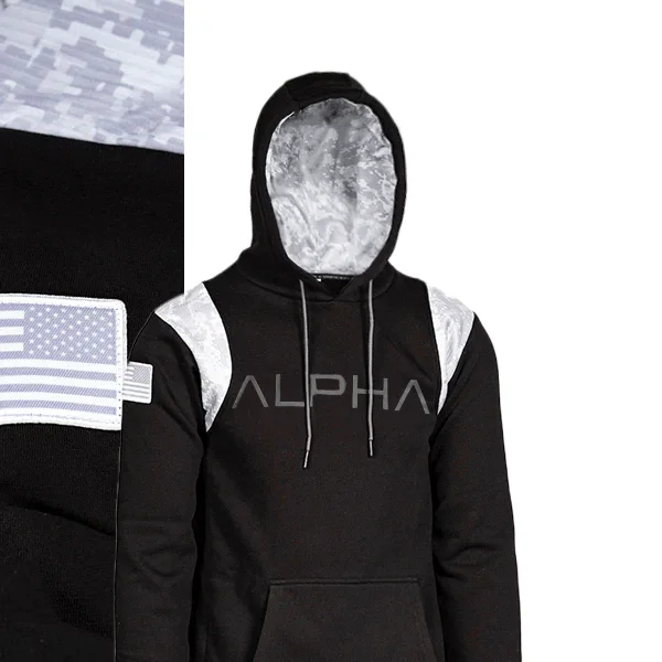 Honor Lined Hoodie | Ghost Digi Camo | AD PreOrder Hoodie with Ribbed Cuffs Snug Fit Comfort