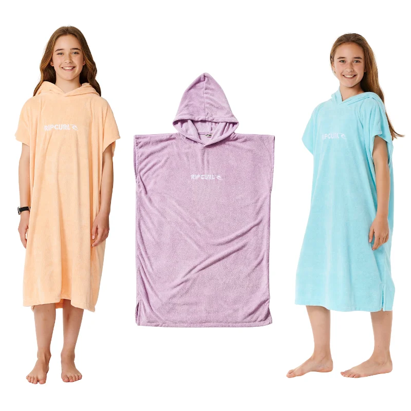 Rip Curl Kids Classic Hooded Towel Poncho Hoodie with Hem Raw Edge Edgy Unfinished