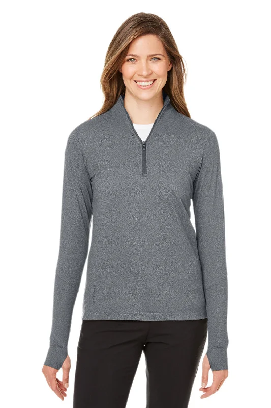 Spyder Womens Spyre UPF 40+ 1/4 Zip Sweatshirt - Polar Grey Frost Hoodie with Full-Zip Functional Layering