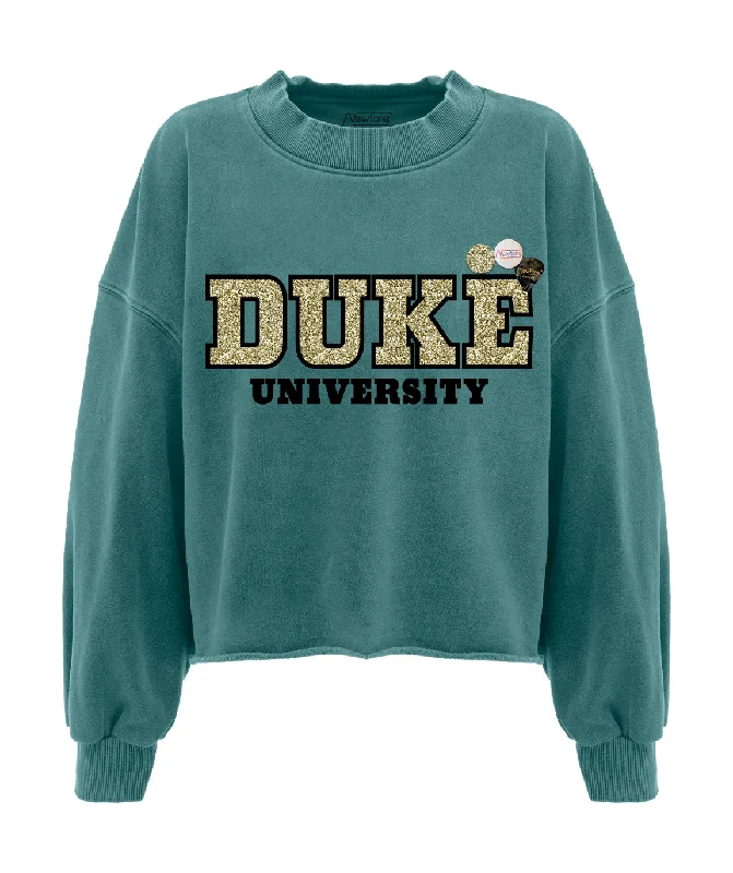 Sweatshirt crop porter forest "UNIVERSITY" Hoodie with Elastic Waist Stretchable Comfortable